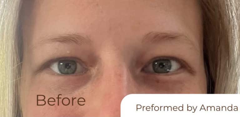 Before Image: Brow and Lash Tint - front